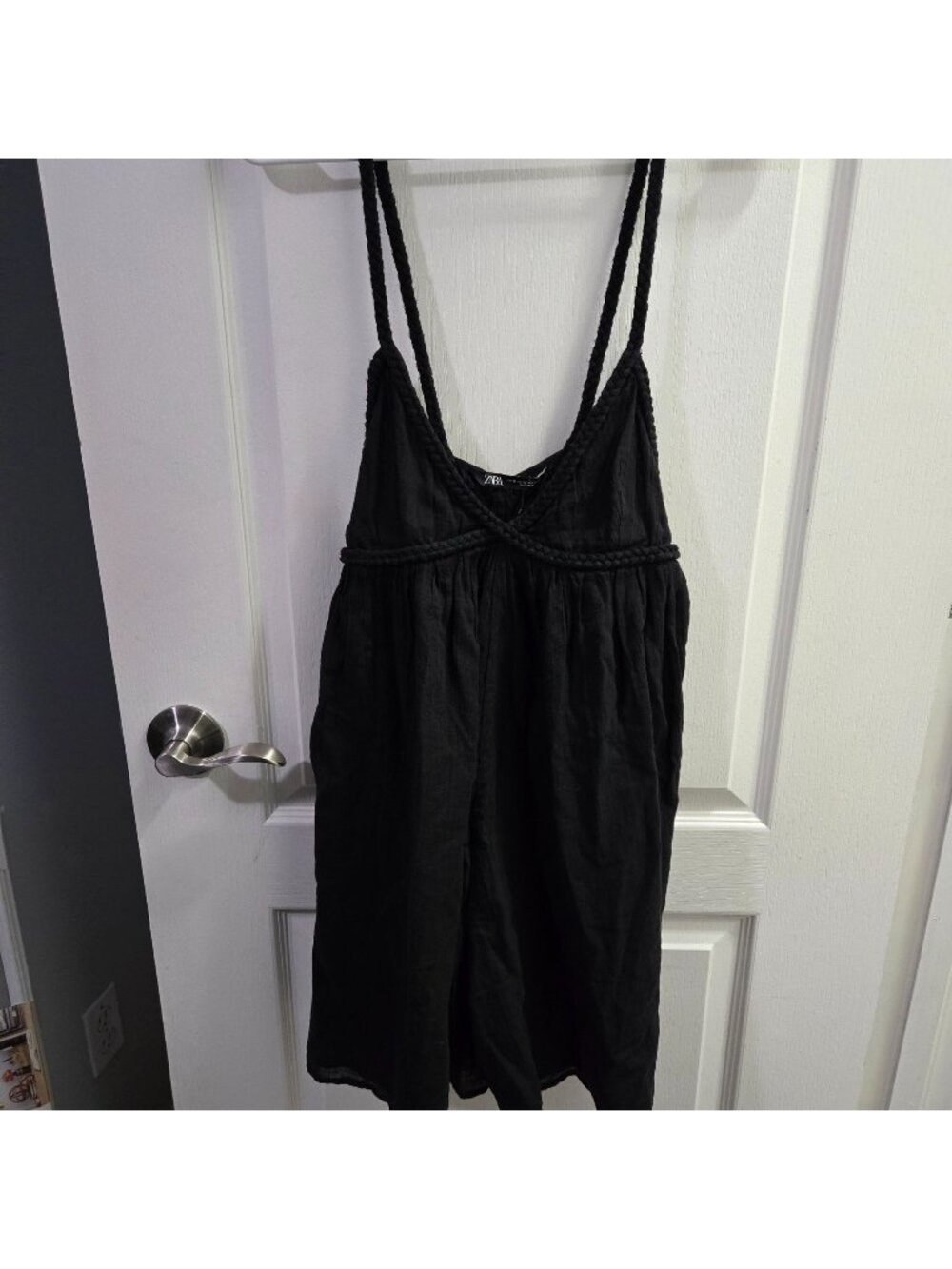 NWT Zara Playsuit/Romper with Woven Straps, Womens Sz M (26-0248)